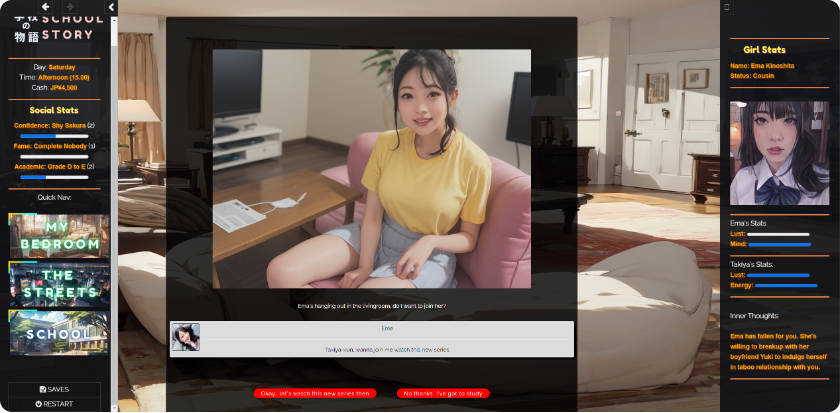 【HTML/真人/动态/更新/浏览器翻译】学校の物语/Gakko No Monogatari[V0.16]【PC/10.80G】